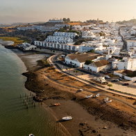 Arial view of Ayamonte in Huelva
