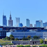 View of Warsaw financial district.