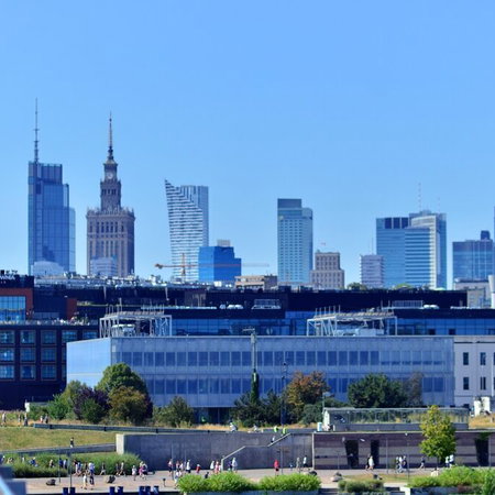 View of Warsaw financial district.