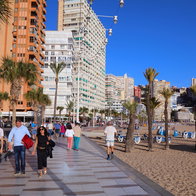 Benidorm promenade, beware of fraudsters.