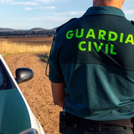 Guardia Civil focus on Spanish countryside.