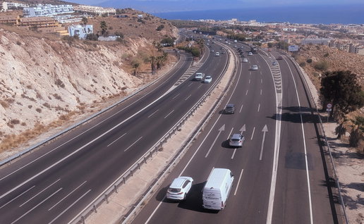 A-7 motorway passing Benalmadena.
