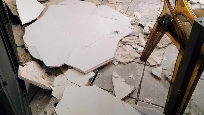 Sopranos restaurant Benalmadena ceiling collapse