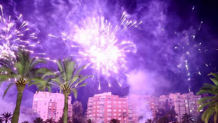 Fireworks in Spain