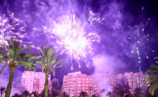 Fireworks in Spain