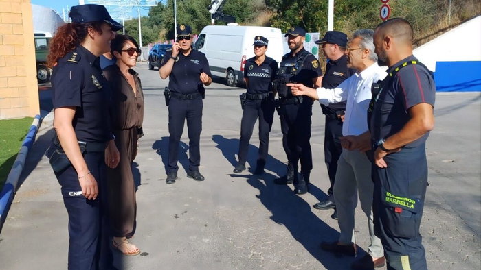 Marbella security forces together.