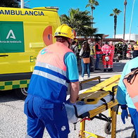 Ambulance crews arrive.