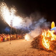 San Juan night of fire on Nerja's beaches.