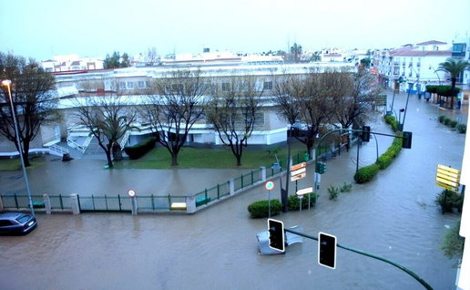 A yearly occurrence no more. Salobreña flooded.