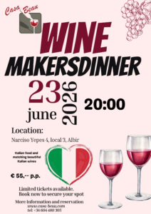 Casa Beau Wine Makers Dinner event poster
