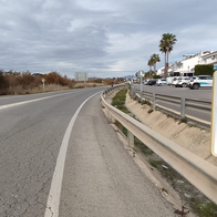 Two-lane AL-7107 road in Vera Playa.