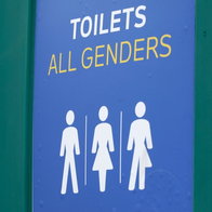 all gender toilet sign