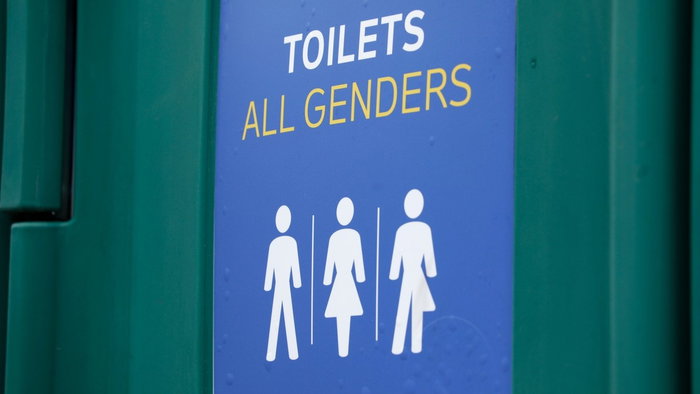 all gender toilet sign