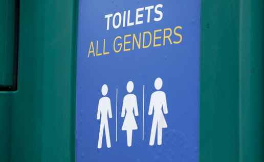 all gender toilet sign
