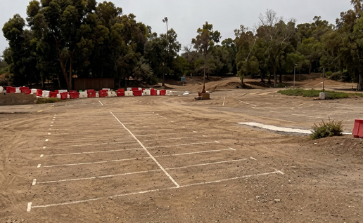 New parking spaces at Camping El Cantal in Mojácar Playa.