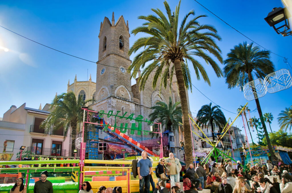 This free street festival in Benissa features giant water slides and a massive paella contest