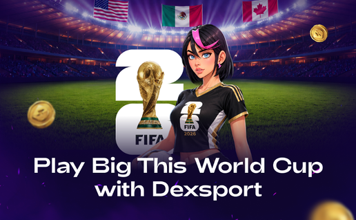 AI image of a cartoon female with a background of a football stadium with world cup trophy on 2026