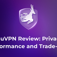 GnuVPN Logo with the title about review on privacy and perfomance