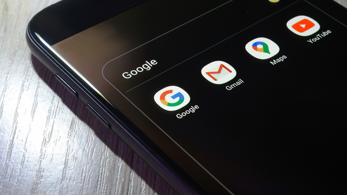 Android phone with google apps installed.