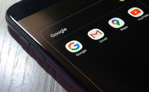 Android phone with google apps installed.