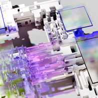 An artist’s illustration of artificial intelligence (AI). This illustration visualises an artificial neural network as physical objects