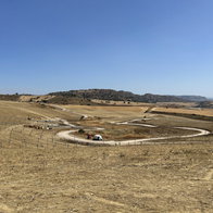 Vast areas being cleared for a solar mega park.