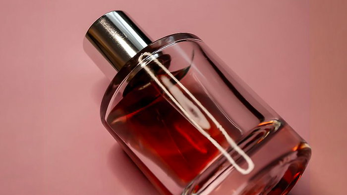 Pink perfume bottle