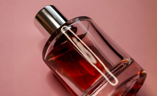 Pink perfume bottle