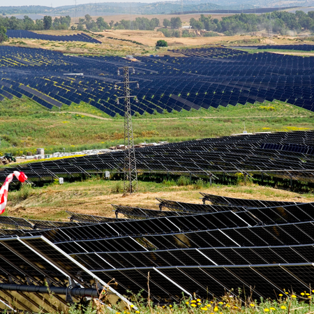 Fields of solar panels in Southern Spain