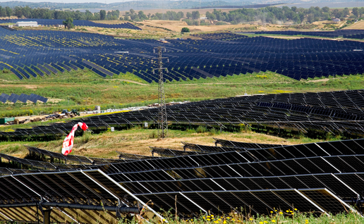 Fields of solar panels in Southern Spain