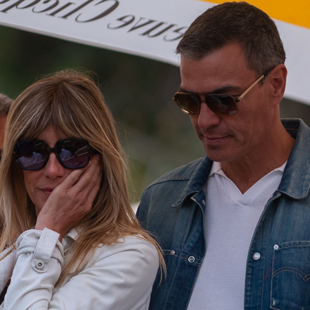 Spanish Prime Minister Pedro Sanchez and his wife Begoña Gomez