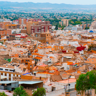 A view of Lorca's old town in the province of Murcia