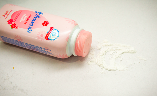 Johnson's Blossom Baby Powder on a isolated white background