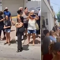 Neighbours unite to protest against lack of electricity.