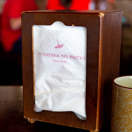 Traditional Spanish napkin dispenser.