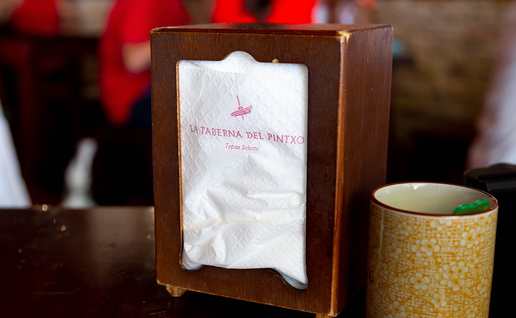 Traditional Spanish napkin dispenser.