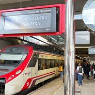 Train at Malaga station