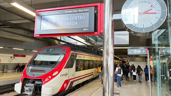 Train at Malaga station