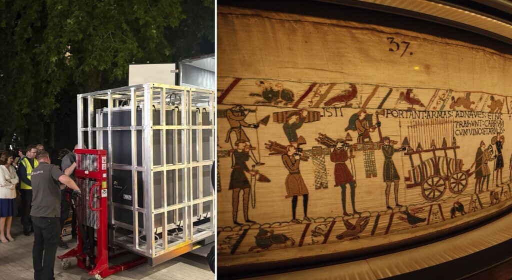 Bayeux tapestry arrives in London for historic first UK loan