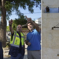 Mayor shown installation of new hi-tech CCTV.