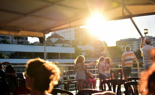The summer sun.