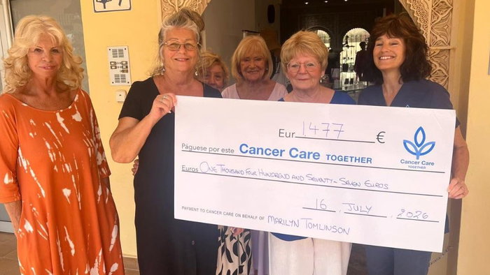 Cancer survivor's heartfelt fundraiser raises €1,477 to help families facing cancer in Jávea