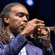 A trumpet player.