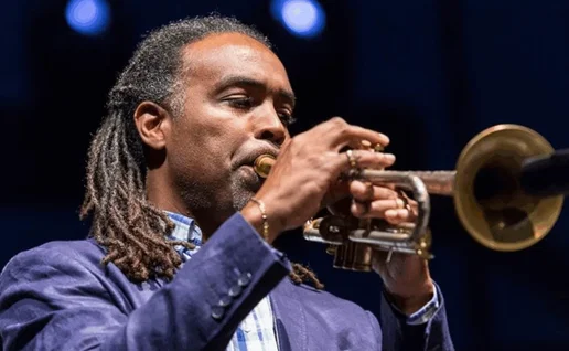 A trumpet player.