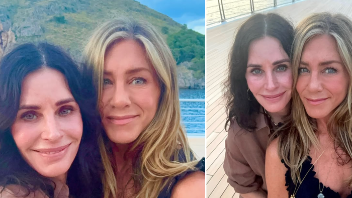 the Hollywood stars have reunited once again, this time swapping Central Perk for the crystal-clear waters of Mallorca, where they were joined by fellow actor Pedro Pascal aboard a luxury superyacht.