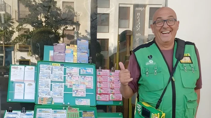 José Manuel Pereira, Nerja ONCE seller.
