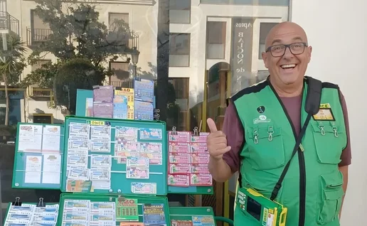 José Manuel Pereira, Nerja ONCE seller.
