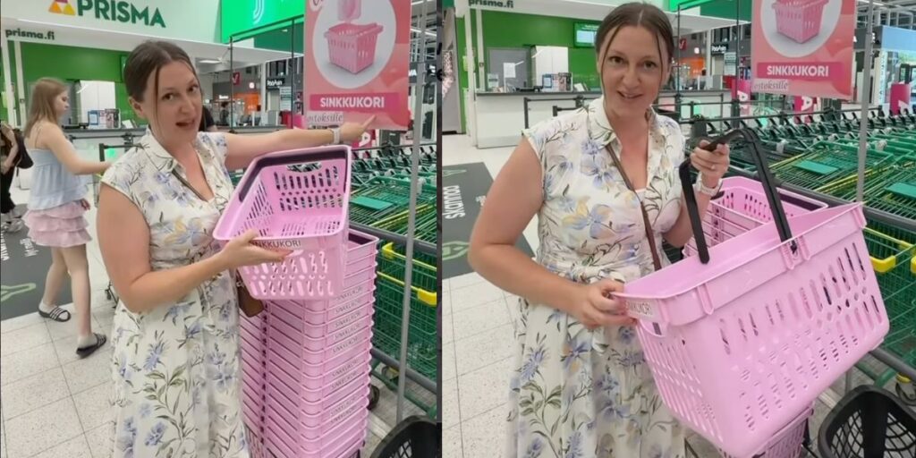 Forget dating apps! Finland’s pink shopping baskets help you find love in the supermarket