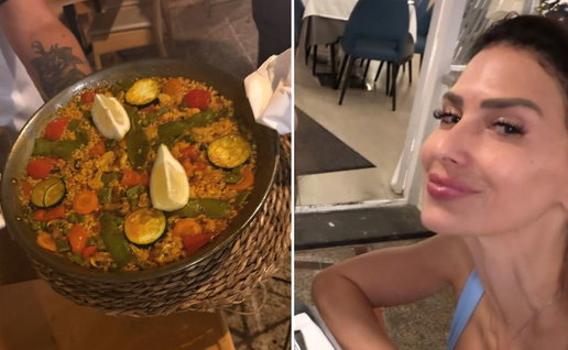 Hilaria sampled some traditional paella