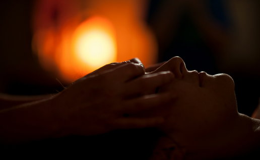 A woman receiving a massage.